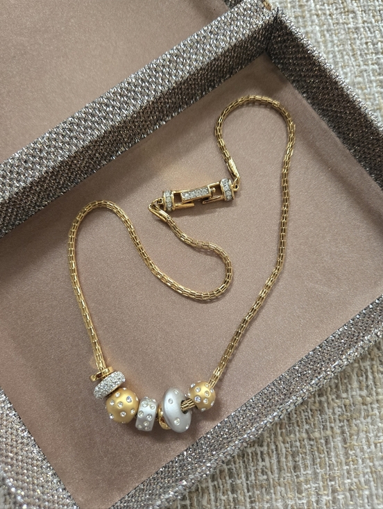 Swarovski Jewelry - Swarovski Te Kauri Two-Tone Sliding Charm Necklace